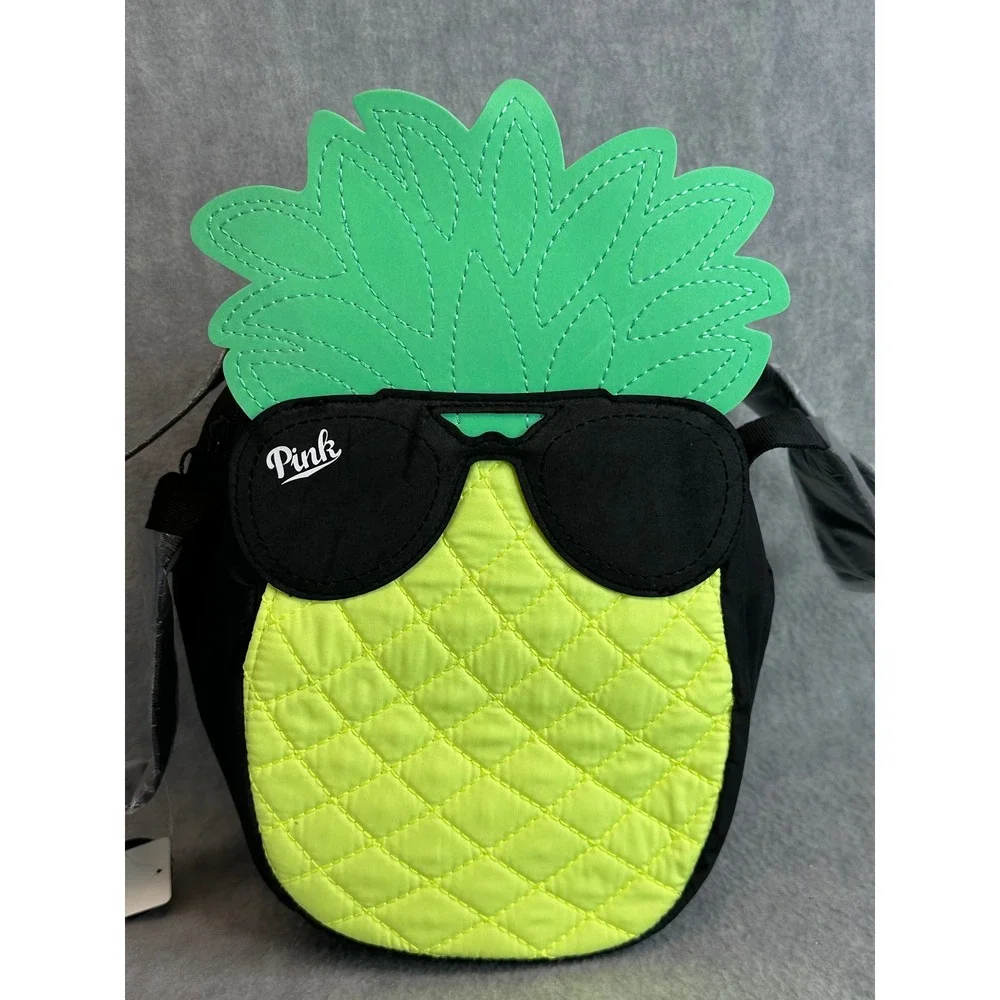 Victoria's Secret PINK Pineapple Cooler Bag Yellow Green Tote‎ Insulated NWT